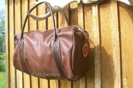 A leather bag.